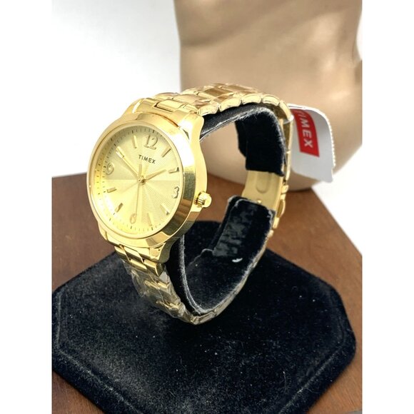 Timex Women's Watch TW2V36000 Quartz Gold Stainless Steel 32mm - Picture 2 of 14